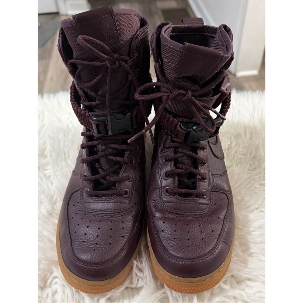 Nike SF Air Force 1 Leather Dark Plum Men’s Sneakers Size 9
